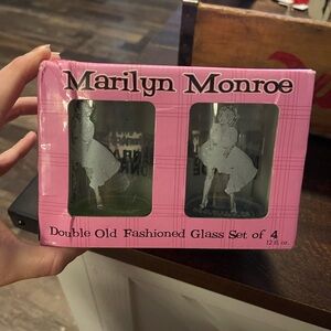 Marilyn Monroe Double Old Fashioned Glass Set